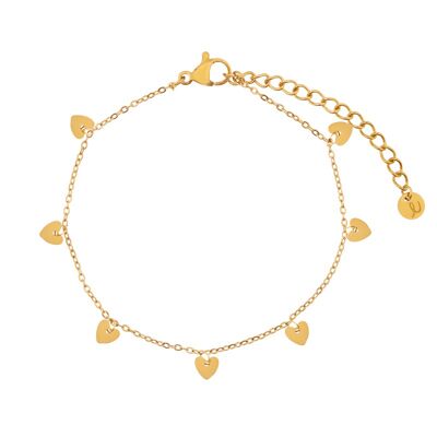 ARMBAND VIELE HERZEN - KIND - GOLD