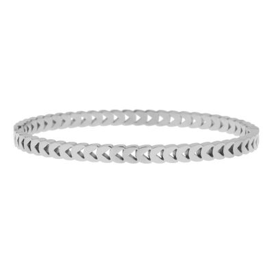 Bangle cuts in the middle - size s - silver