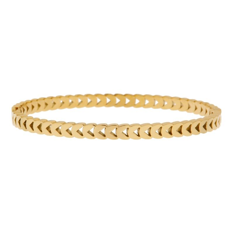 Bangle cuts in the middle - size s - gold