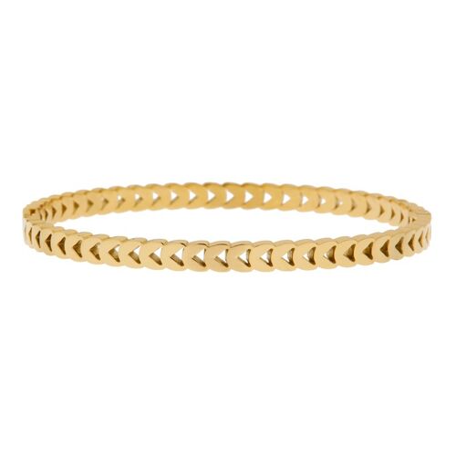 Bangle cuts in the middle - size s - gold
