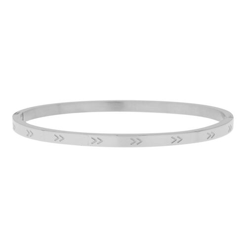 Bangle v - size s - silver