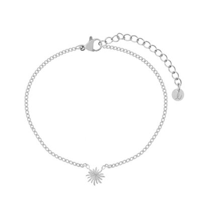 Bracelet flamed sun - adult - silver