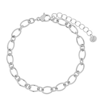 Bracelet basic rounds and ovals - adult - silver