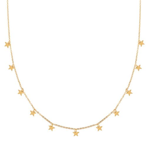 Necklace a lot of stars - child - gold