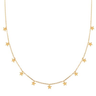 Necklace a lot of stars - child - gold