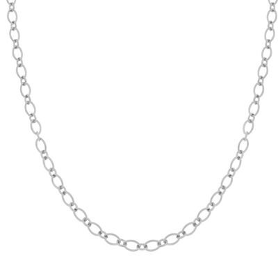 COLLIER BASIQUE RONDS ET OVALES - ADULTE - ARGENT