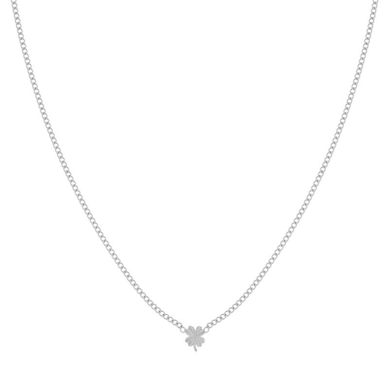 KETTING GEVLAMDE CLOVER - VOLWASSEN - ZILVER