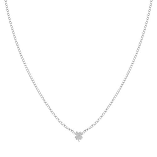 KETTING GEVLAMDE CLOVER - VOLWASSEN - ZILVER