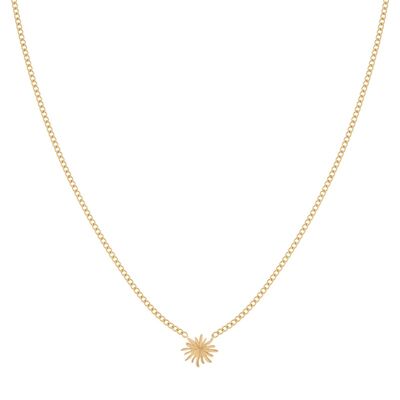 Necklace flamed sun - adult - gold