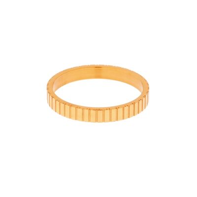 ANILLO FINE RAYAS - TALLA 16 - ORO