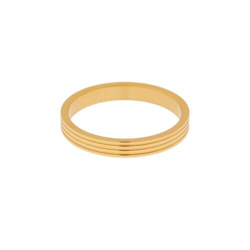 Ring fine fine lines - size 16 - gold