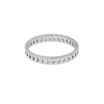 ANILLO FINO CORTES EN MEDIO - TALLA 17 - PLATA