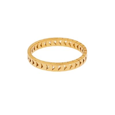 Ring fine cuts in the middle - size 16 - gold