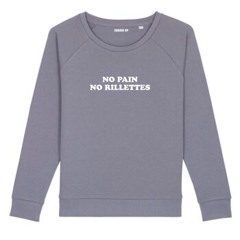 Sweat "No pain no rillettes" pour Femme - Couleur Lavande