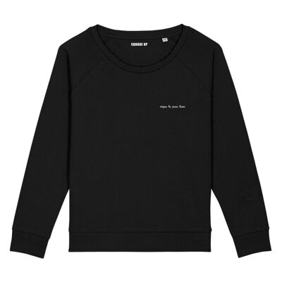 Sweatshirt "Fuck the smooth skin" - Damen - Farbe Schwarz