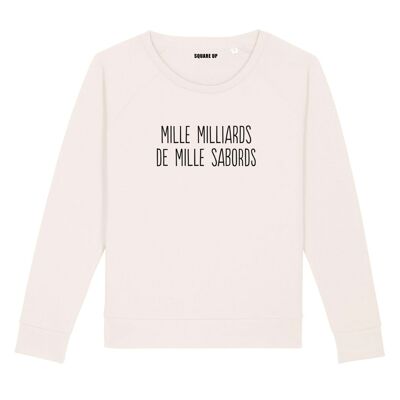 Sweatshirt "A thousand billion thousand ports" - Woman - Color Cream