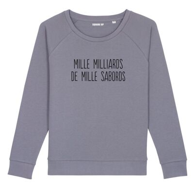 Sweatshirt "Tausend Milliarden Tausend Ports" - Damen - Farbe Lavendel