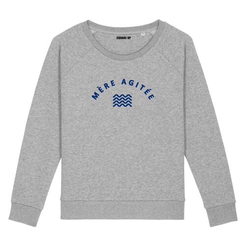 Sweat "Mère Agitée" - Femme - Couleur Gris Chiné