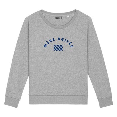 Sweatshirt "Restless Mother" - Frau - Farbe Grau meliert