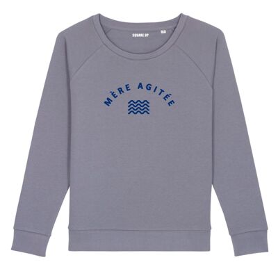 Sweat "Mère Agitée" - Femme - Couleur Lavande