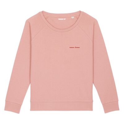 "Maman d'amour" sweatshirt - Woman - Color Canyon pink
