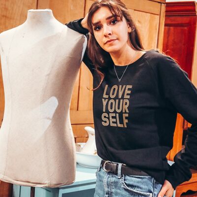 Sweatshirt "Love Yourself" - Woman - Color Black