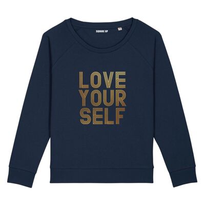 Sweatshirt "Love Yourself" - Frau - Farbe Marineblau