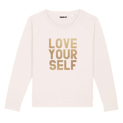 Felpa "Love Yourself" - Donna - Colore Panna