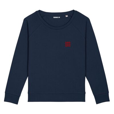 Sweatshirt "love love love" - Damen - Farbe Navy Blue