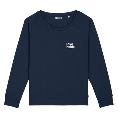 Sweatshirt "Love Inside" - Women |Square Up- Color Navy Blue