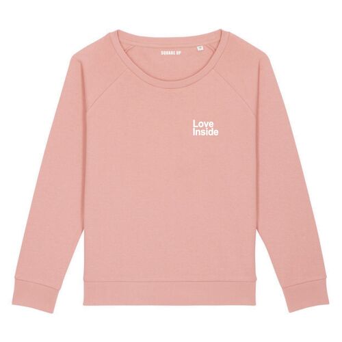 Sweat "Love Inside" - Femme |Square Up- Couleur Rose canyon