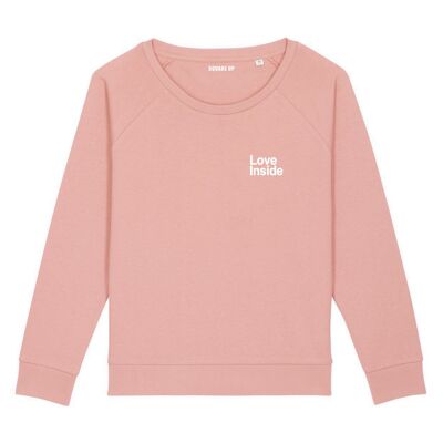 Sudadera "Love Inside" - Mujer |Square Up- Color Canyon pink