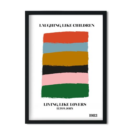 Laughing like children living like lovers Elton John inspired abstract Giclée Art Print