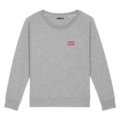 Sweatshirt "Love gang" - Woman - Heather Gray color