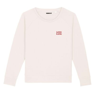 Sweatshirt "Love gang" - Damen - Farbe Creme
