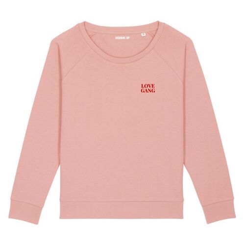Sweat "Love gang" - Femme - Couleur Rose canyon