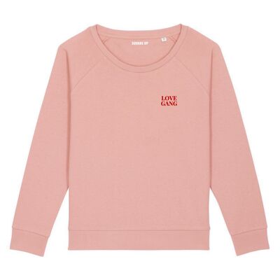"Love gang" sweatshirt - Woman - Color Canyon pink
