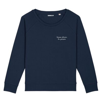 Sweatshirt "Let the boys cry" - Woman - Color Navy Blue