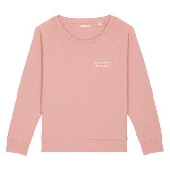 Sweat "Laissez pleurer les garçons" - Femme - Couleur Rose canyon