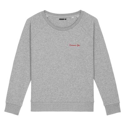 Sweat "L'amour fou Femme" - Femme - Couleur Gris Chiné