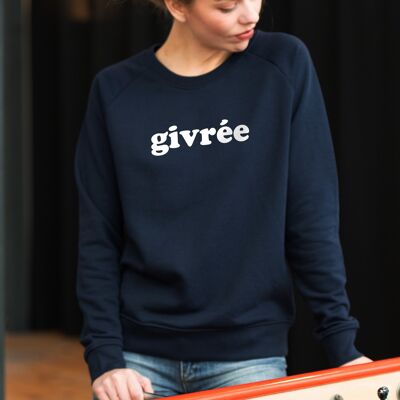 Sweat "Givrée" - Femme - Couleur Bleu Marine