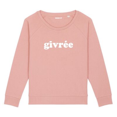 Sweat "Givrée" - Femme - Couleur Rose canyon