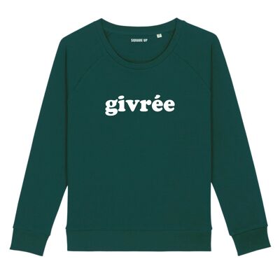 "Givrée" Sweatshirt - Woman - Color Bottle Green