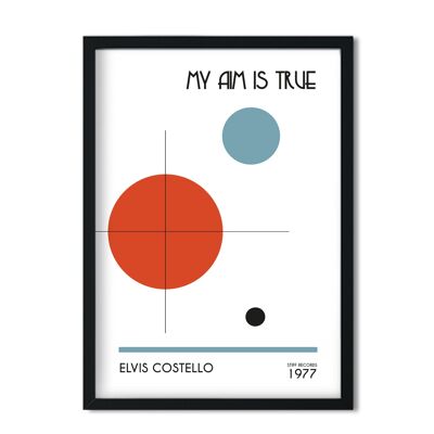 My aim is true Elvis Costello inspired abstract Giclée Art Print