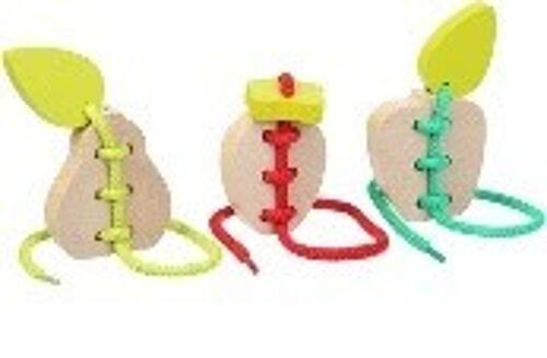 Wooden lacing toy set "Fruits"