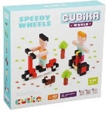 Jeu de construction en bois Cubika World "Speedy Wheels" 2