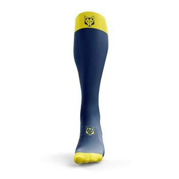 Chaussettes de récupération bleu marine/jaune fluo - OTSO 2