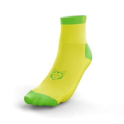 Calcetines bajos multideporte amarillo neón/verde neón - OTSO