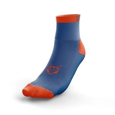 Navy blue/orange low multisport socks - OTSO
