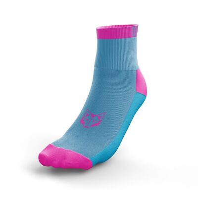 Hellblau/rosa niedrige Multisport-Socke - OTSO